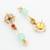 mint green kundan long earrings
