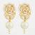 white kundan pearl drop earrings