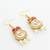 red kundan pearl earrings