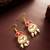 red kundan pearl earrings