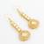 gold plated kundan square drop earrings
