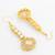 gold plated kundan square drop earrings