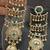 Green  moissanite stones ghungroo brass kashmiri earrings set