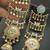 Green  moissanite stones ghungroo brass kashmiri earrings set