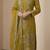 Mustard organza thread embroidered sequin salwar suit