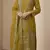 Mustard organza thread embroidered sequin salwar suit