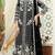 Black chiffon thread embroidered sequin salwar suit