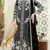 Black chiffon thread embroidered sequin salwar suit