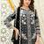 Black chiffon thread embroidered sequin salwar suit