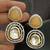 Yellow white moissanite stones cz show stopper earrings set
