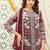 Maroon chiffon thread embroidered sequin salwar suit