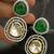 Green white moissanite stones cz show stopper earrings set