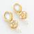 gold plated long pear drop earrings with pearl dangle