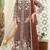 Brown chiffon thread embroidered sequin salwar suit