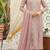 Peach chiffon thread embroidered sequin salwar suit