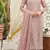 Peach chiffon thread embroidered sequin salwar suit