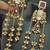 Ruby moissanite stones square brass kashmiri ghungroo earrings set