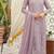 Lavender chiffon thread embroidered sequin salwar suit