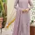 Lavender chiffon thread embroidered sequin salwar suit
