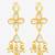 floral kundan dangler earrings with pearl accents