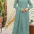 Aqua blue chiffon thread embroidered sequin salwar suit