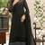 Black chiffon thread embroidered sequin salwar suit