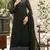Black chiffon thread embroidered sequin salwar suit