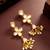 floral kundan dangler earrings with pearl accents