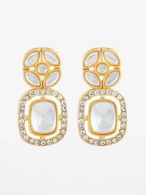 geometric crystal statement earrings 2