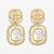 geometric crystal statement earrings