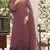 peach chiffon thread embroidered sequin salwar suit