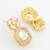 geometric crystal statement earrings
