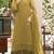 Mustard chiffon thread embroidered sequin salwar suit