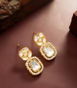 geometric crystal statement earrings