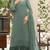 Sea green chiffon thread embroidered sequin salwar suit