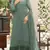 Sea green chiffon thread embroidered sequin salwar suit