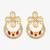 ruby red accent chandbali earrings