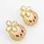 ruby red accent chandbali earrings