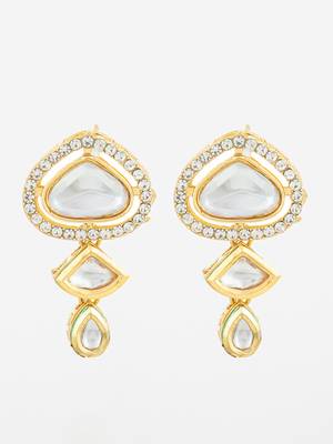 tiered kundan articulated earrings 2