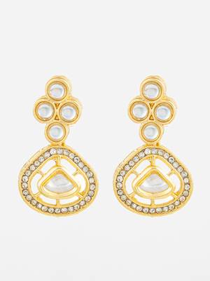 traditional kundan teardrop earrings 2