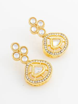 traditional kundan teardrop earrings 3