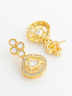 traditional kundan teardrop earrings 4