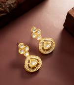 traditional kundan teardrop earrings