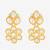gold plated floral kundan stud earrings