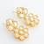 gold plated floral kundan stud earrings