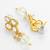 gold plated kundan and pearl drop earrings