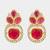 pink kundan gold plated traditional earrings