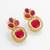 pink kundan gold plated traditional earrings