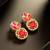 pink kundan gold plated traditional earrings