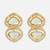 clear kundan gold plated elegant earrings